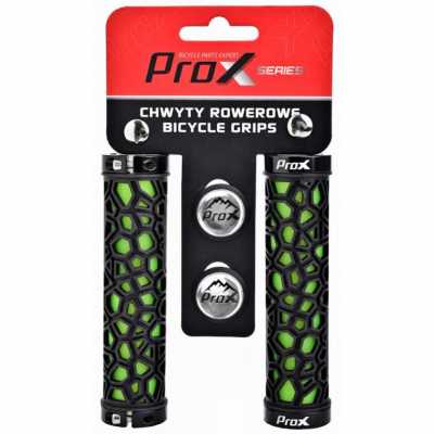 Грипсы ProX GP-53 130mm черный с зеленым, Lock