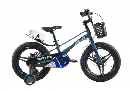 Детский велосипед Ardis Start 16” магниевая рама с корзиной  Серый