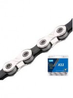 Цепь 114 звеньев 1/2x11/128 KMC X11 silver/black