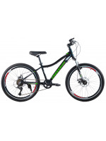 Велосипед CROSSRIDE 24 MTB AL "CROSS" Disc Черно-зеленый