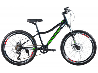 Велосипед CROSSRIDE 24 MTB AL "CROSS" Disc Черно-зеленый Велосипед CROSSRIDE 24 MTB AL "CROSS" Disc Черно-зеленый