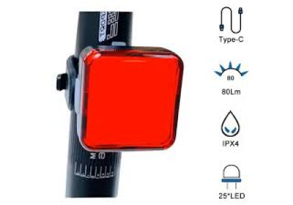 Задний велосипедный фонарь MY-2107-25LED USB