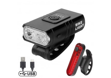 Комплект ліхтарів Baisk QD-C1 USB чорний Комплект ліхтарів Baisk QD-C1 USB чорний