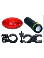 КОМПЛЕКТ ВЕЛОСИПЕДНЫХ ФОНАРЕЙ TQ-K02 (ПЕРЕДНИЙ И ЗАДНИЙ) 