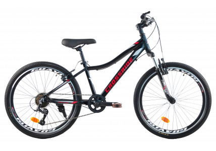 Подростковый велосипед CROSSRIDE 24 MTB AL "CROSS" красный