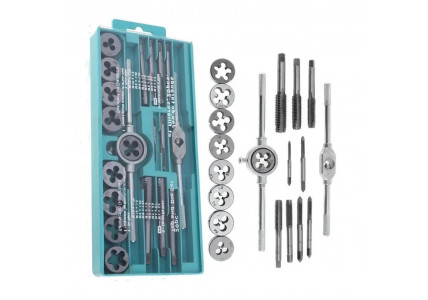 Набір мітчиків та плашок Jeux 20шт M3-M12 в кейсі 