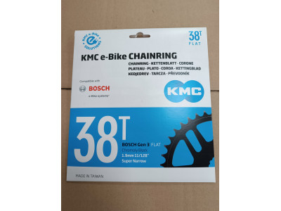 Звезда KMC 38T 1.9 мм 11/128” Super Narrow Bosch Gen 3 Flat для электровелосипеда