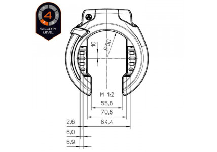 Замок блокировки заднего колеса Trelock RS 453 AZ Balloon