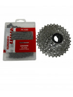 Комплект 8-швидкісна касета SRAM Power Pack PG830 11-32T та ланцюг PC830 на 114 ланок