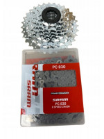 Комплект 7-скоростная кассета SRAM Power Pack PG-730 12-32T и цепь PC-830 114 звеньев
