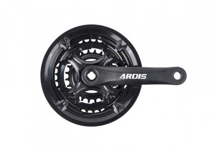 Шатуны АЛ MTB 42/34/24Т, 152мм черные