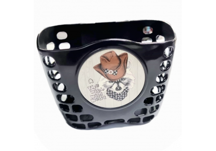 Детская пластиковая велосипедная корзина HL-BS07 DISNEY чорна