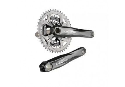 Шатун Shimano Deore, FC-M591-L, 170мм 44х32х22Т, черный, без защиты