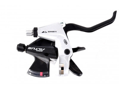 Манетка моноблок Shimano Altus ST-М370-S, правый 9 шв., 2050мм для V-Brake, сер