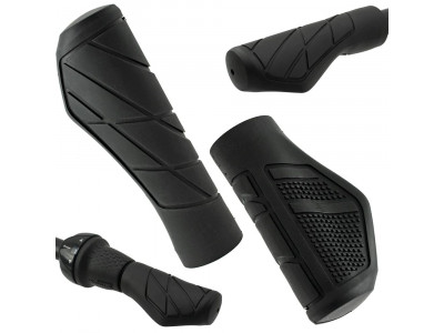 Грипсы (ручки руля) для велосипедов с планетарными втулками,короткая длинная 133 мм/95 мм, черные