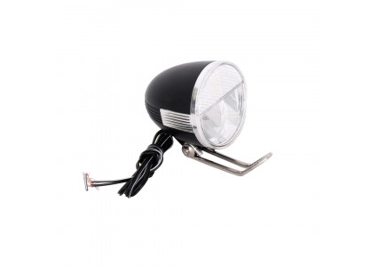 Передняя фара 50lux для динамовтулки велосипеда с выключателем и поддержкой света