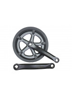 Система шатунов XLR8 170x46T, стальная квадратная с черной крышкой.