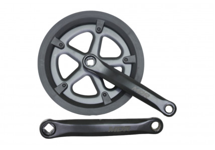 Шатуни XLR8 170x46T, сталеві, квадратні, з чорною кришкою