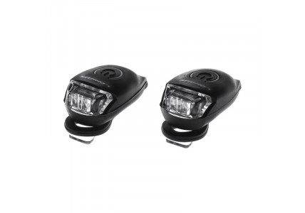 КОМПЛЕКТ: Свет Longus CIRCLE передний+задний 2+2LED, 2ф-ции, черный