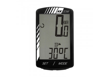 Велокомп`ютер Longus АХ-20W, 20 ф-цій, чорний