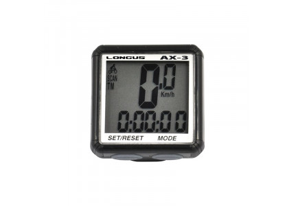 Велокомп`ютер Longus АХ-3, 13 ф-цій, чорний Special Edition