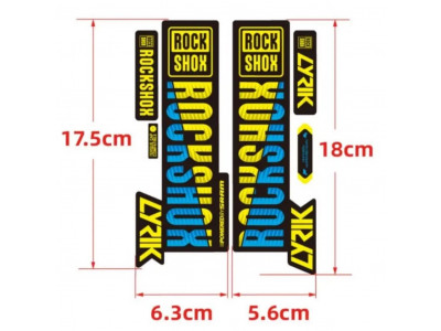 Наклейка RockShox на вилку велосипеда серая