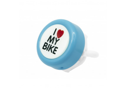 Звонок Spencer I Love my Bike голубой