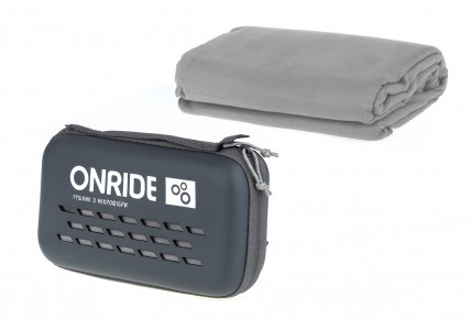 Полотенце из микрофибры ONRIDE Wipe 15 серое (100х50) в кейсе Полотенце из микрофибры ONRIDE Wipe 15 серое (100х50) в кейсе