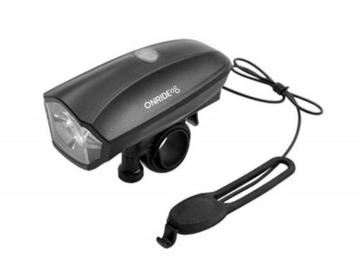 Электронный сигнал 2в1 ONRIDE Lightbell (сигнал + фонарь), (3хААА, в комплекте), пластиковый Электронный сигнал 2в1 ONRIDE Lightbell (сигнал + фонарь), (3хААА, в комплекте), пластиковый