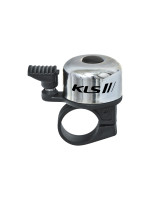 Звонок на руль KLS Bang 10, диаметр крепления 22 - 25 мм, серебристый (polybag)