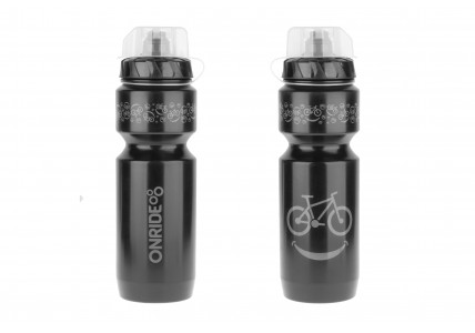Фляга ONRIDE Positive 800 мл черный/белый принт с колпачком