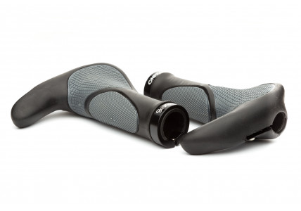 Грипсы ONRIDE HornGrip30, эргономичные с ремнями, два замка, 140 мм, черный/серый