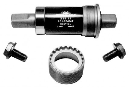 Каретка SunRace BBS15, под квадрат, 68/127 мм болты в комплекте.