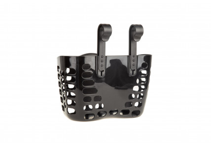 Корзина детская пластиковая на руль ONRIDE Pony Maxi черная для велосипедов 16-20"