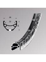 Обод Remerx ROCKY 22 RX 3022, 27,5'', 584x22, 36 отв., AV, пистонированный, черный анодированный, E-Bike