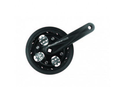 Комплект шатунов SunRace FCM904 B под квадрат, 170 мм, 44-32-22T, на 9 шв., с защитой, черный