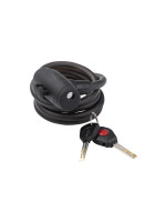 Замок тросиковый под ключ KLS Coil 10х1500мм черный