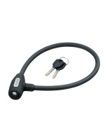 Замок тросиковый под ключ KLS Jolly 12x650мм черный