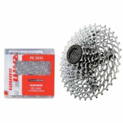 Комплект 10-скоростная кассета SRAM Power Pack PG-1030 11-36T и цепь PC1031 114 звеней
