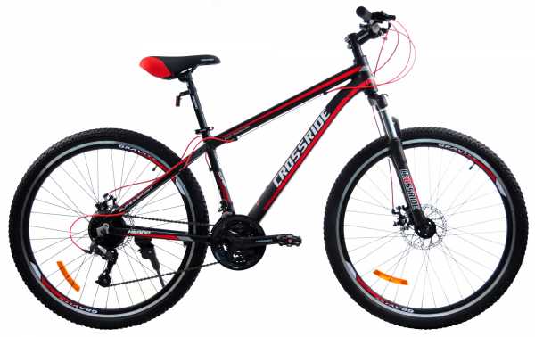 Велосипед горный CROSSRIDE HILAND 27,5" ALU (рама 17")Черно-красный