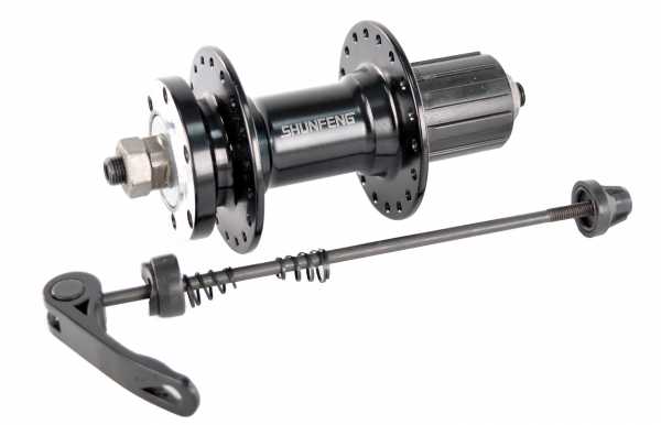 Втулка задняя Shunfeng АЛ 14Gx36H, 8-10S, DISC/CS/QR, SF-A262R, черная