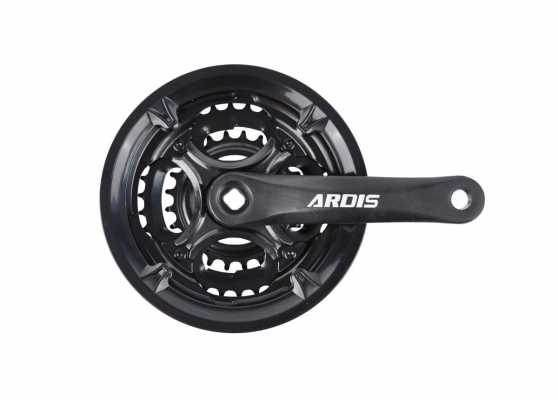 Шатуны АЛ MTB 42/34/24Т, 152мм черные