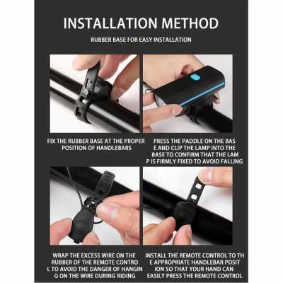 Фара передняя GM-858 на руль, черно-синяя