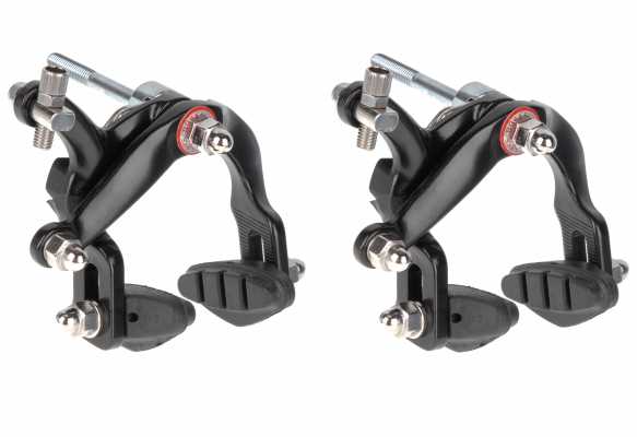 Ободные шоссейные тормоза ONRIDE Tick, перед+зад, 47-57 мм, черный