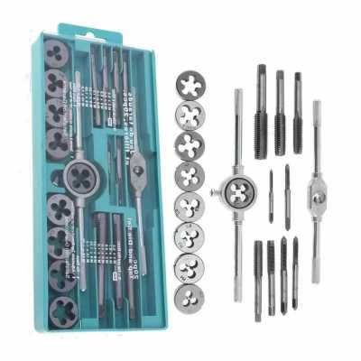 Набор метчиков и плашек Jeux 20шт M3-M12 в кейсе