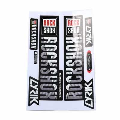 Наклейка RockShox на вилку велосипеда серая