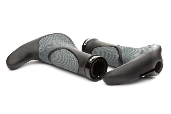 Грипсы ONRIDE HornGrip30, эргономичные с ремнями, два замка, 140 мм, черный/серый