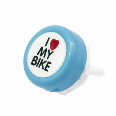 Звонок Spencer I Love my Bike голубой