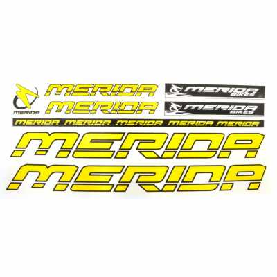 Наклейка Merida на раму велосипеда, желтый