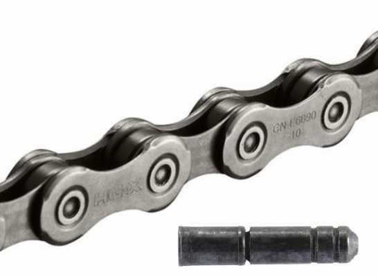 Велосипедная цепь для электровелосипеда Shimano CN-E6090, 10 скоростей, 126 звеньев, производство Япония.